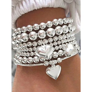 7PCS Beaded Bracelet Set – Versatile Casual vintage Jewelry for Women...SH